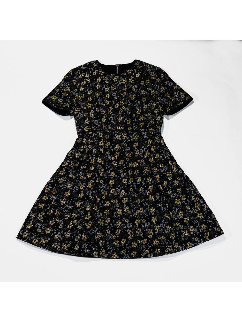 Preppy Mini Dress Jaquard Ted Baker London Divswine Mini Fit & Flare Metallic